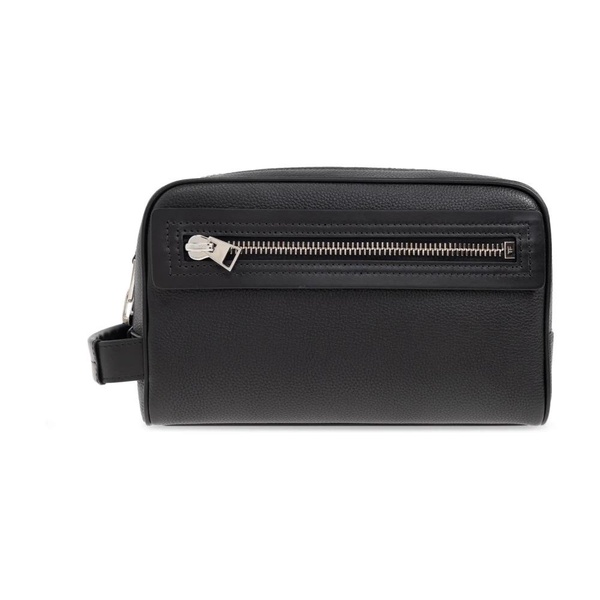 Leather makeup bag