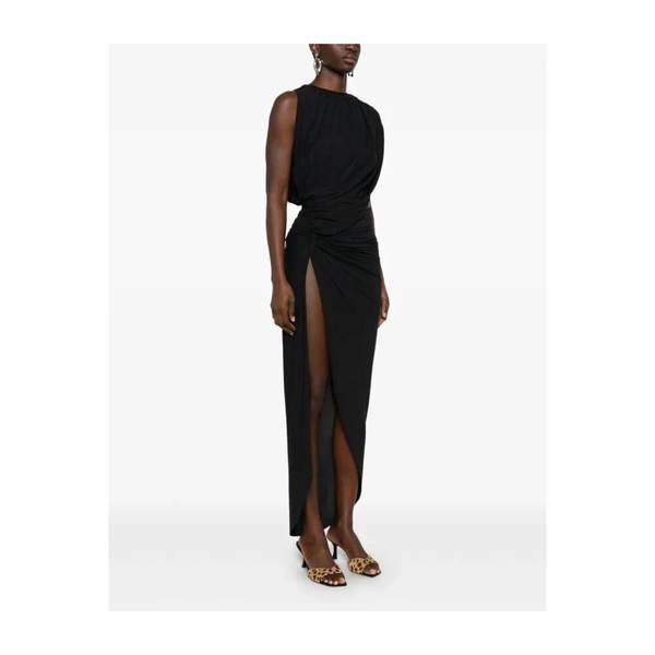 Draped Side-Slit Dress