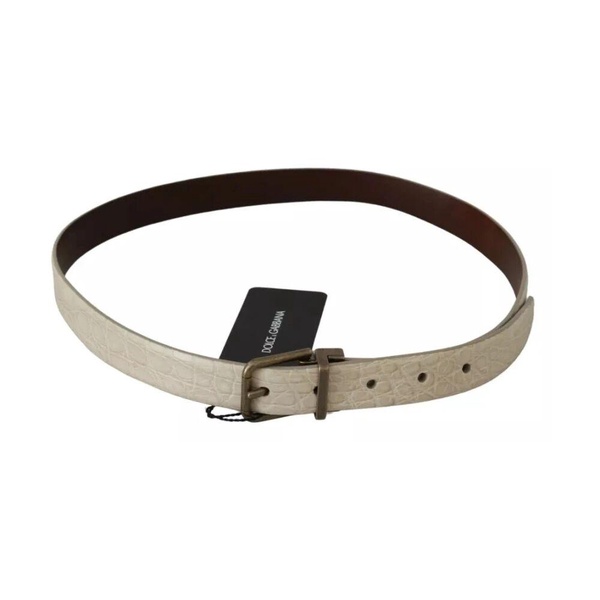 Luxury Beige Gold Leather Belt