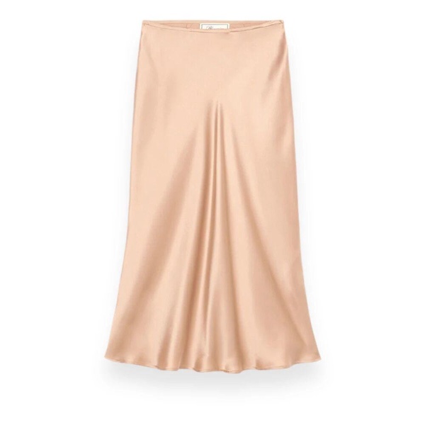 Satin Skirt in Trendy Style