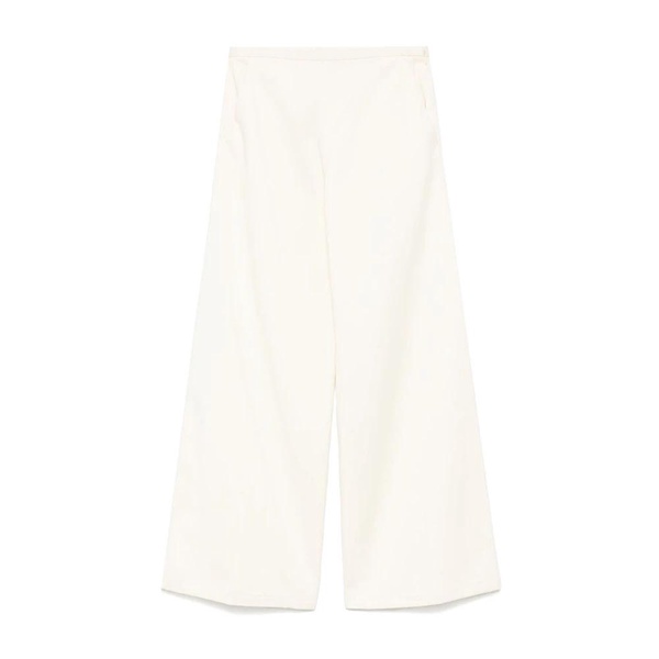 Elegant Ivory Trousers with Pockets