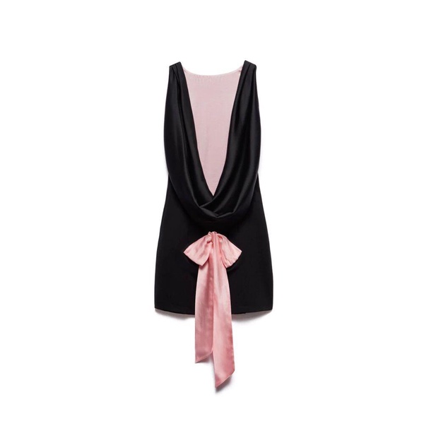 Black Short Dress with Scoop Neckline