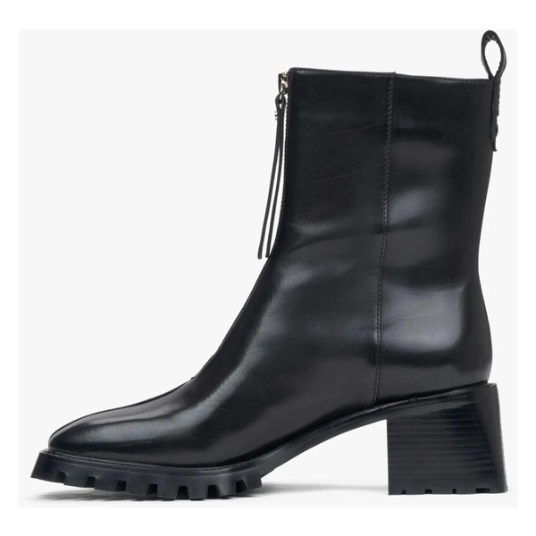 Black Ankle Boots with Low Heel