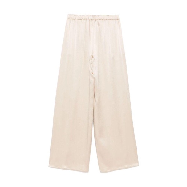 Beige Elasticated Waistband Trousers with Pockets