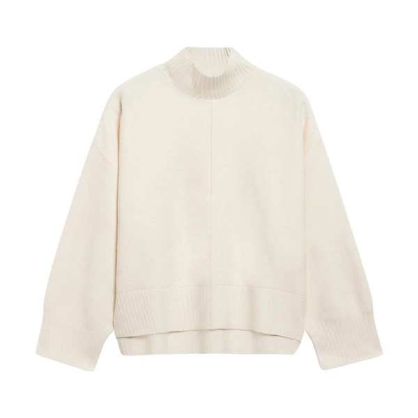 Soft Merino Wool Stand-Up Collar Jumper
