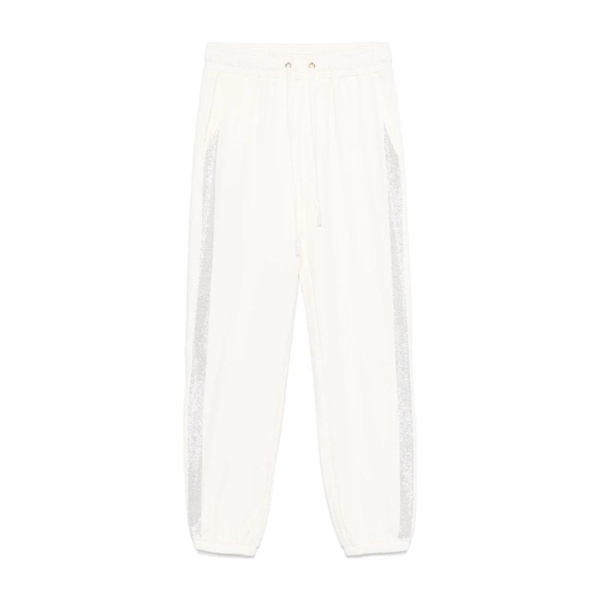 Elasticated Drawstring Trousers White