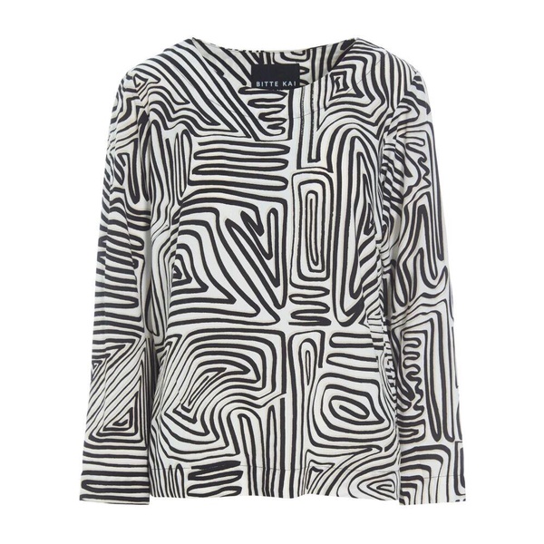 Haru Blouse with Beetle Tracks Print