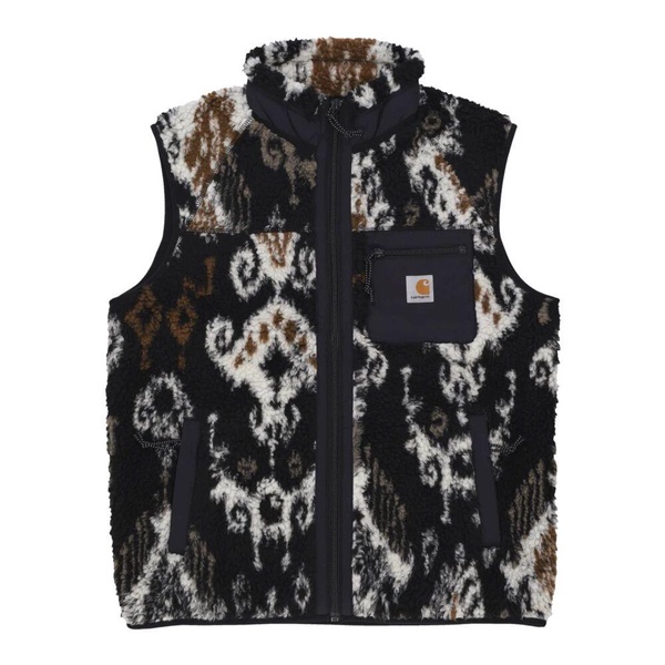 Black Jacquard Sleeveless Vest Liner