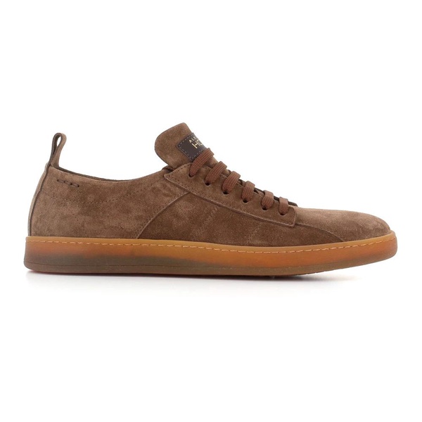 Chocolate Suede Sneaker with Round Toe