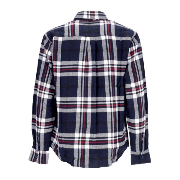Checkered Long Sleeve Shirt Navy Blue