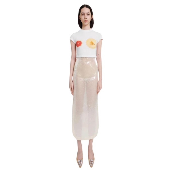 Fruit Print Cropped T-Shirt