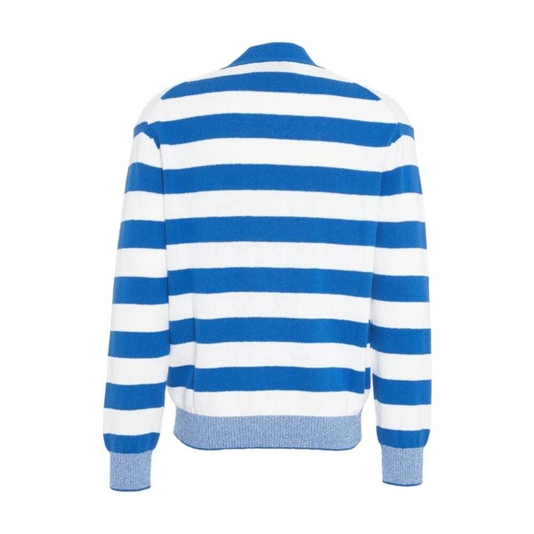 Blue Striped Cardigan Knitwear