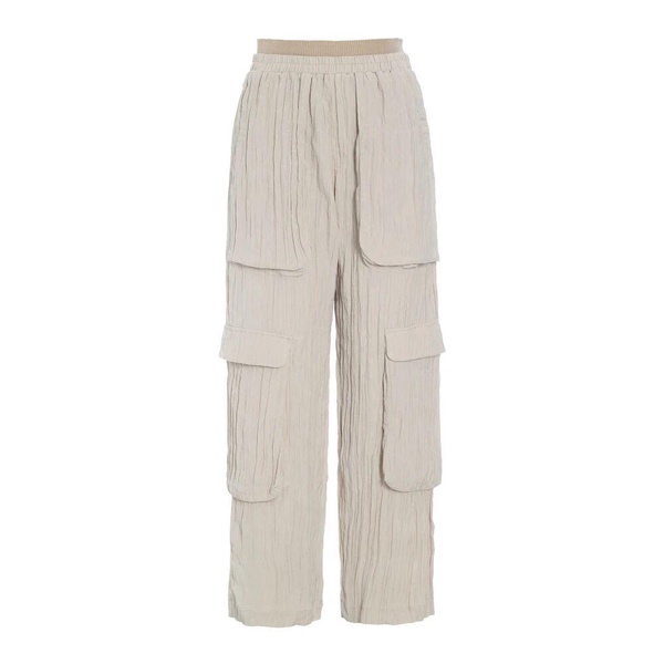 Ivory Hannoki Trousers with Pockets