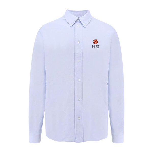 Blue Buttoned-Down Collar Shirt