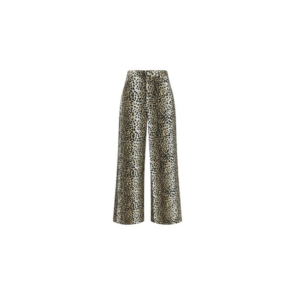 Animalier Print WideLeg Trousers