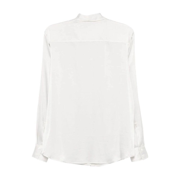 Silk Blend Grey Satin Shirt