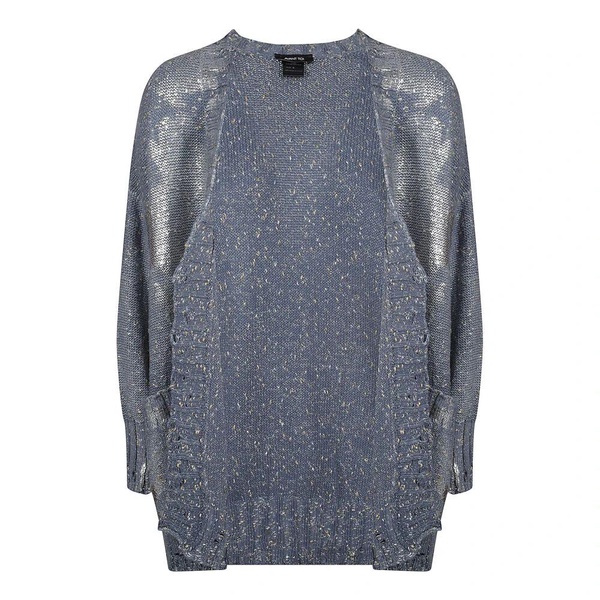 Clear Blue Metallic Sweater Made in Italy