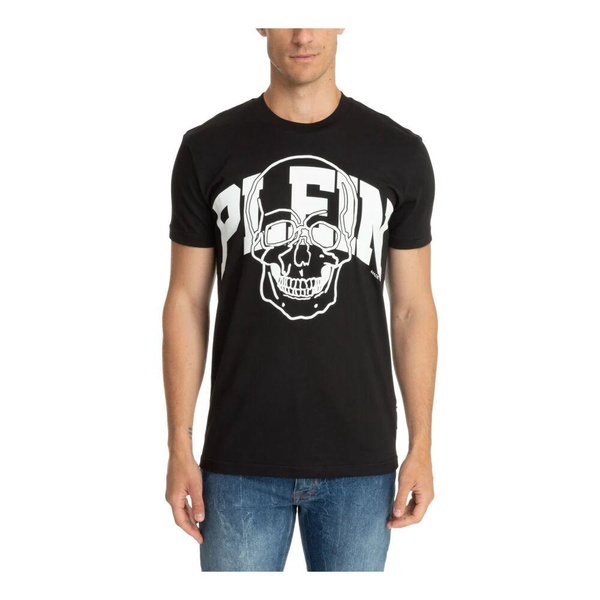 Patterned Skull Logo Tee