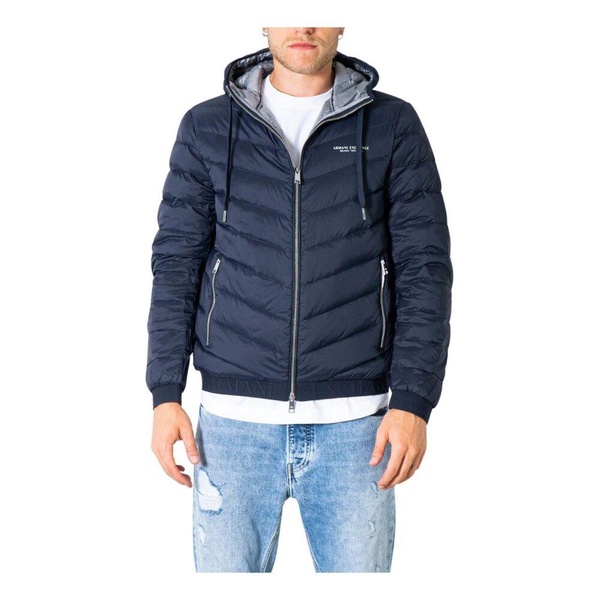 Blue Hooded Jacket for Men