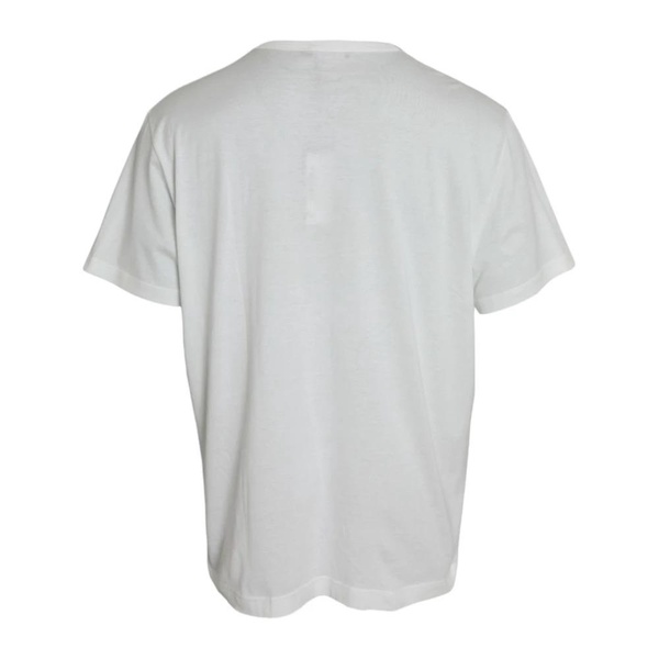 White Cotton Logo Crewneck T-shirt
