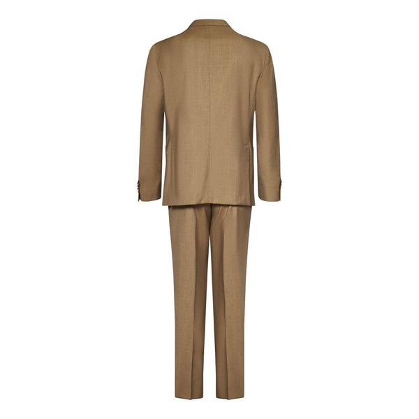 Beige Wool Blazer and Trousers Set