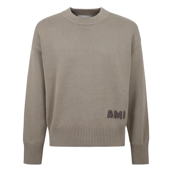 Embroidered cotton and wool sweater