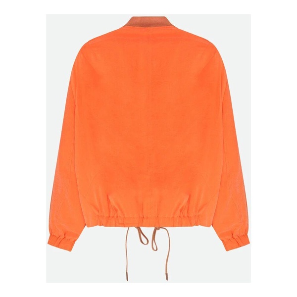 Orange Zip-Up Jacket with Elastic Cuffs