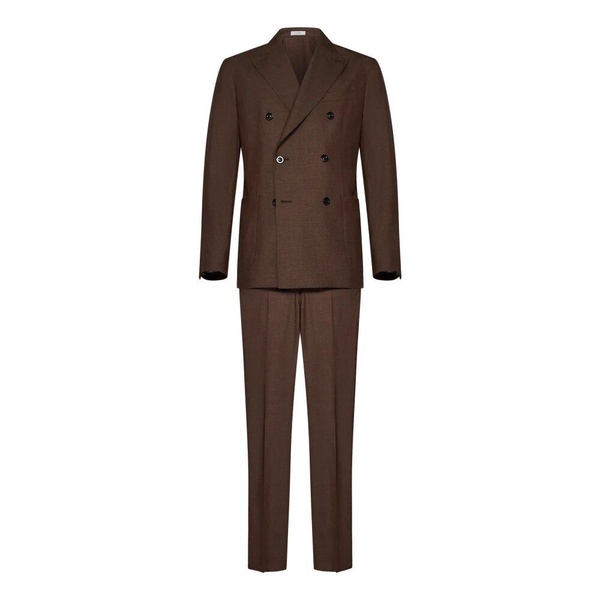 Brown Double-Breasted Blazer Suit