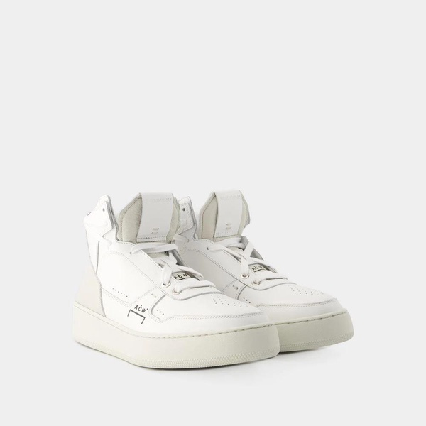 Beige Leather Hi Top Sneakers - Luol II