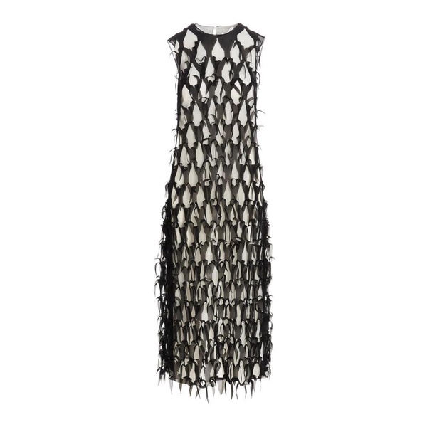 Silk Midi Dress Sleeveless Italy Made