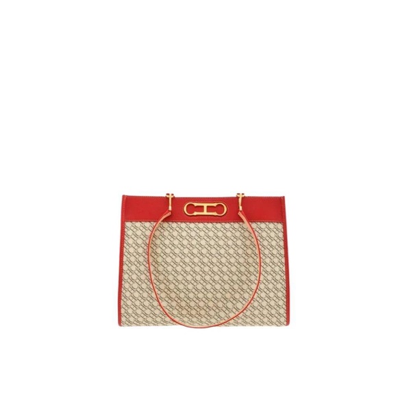 Canvas Shopping Bag with Initials Insignia