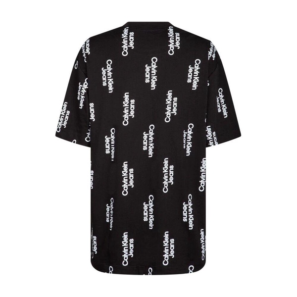 Logo Print T-Shirt Black White