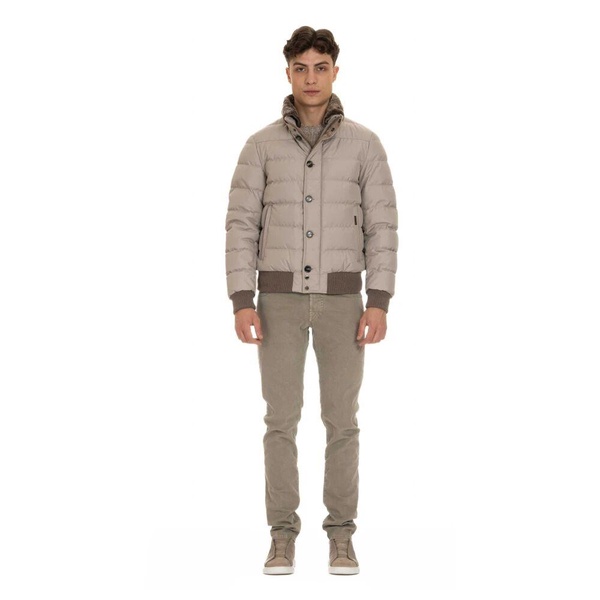 Beige Bomber Jacket Audenio-GF