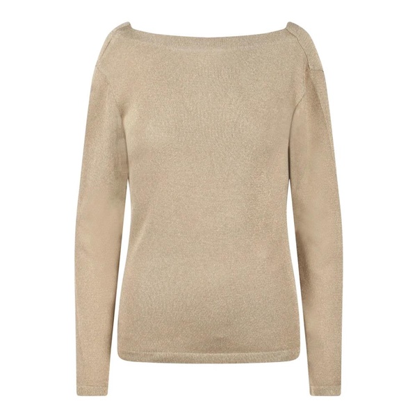 Gold Lamé Sweater with Draped Back
