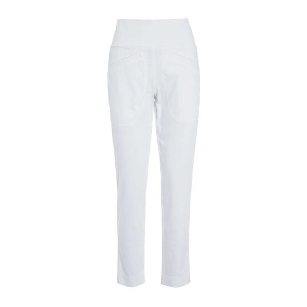 White Stretch Slim Pants Jinzu