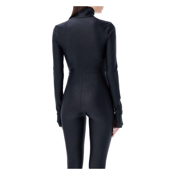 Black Turtleneck Crop Top