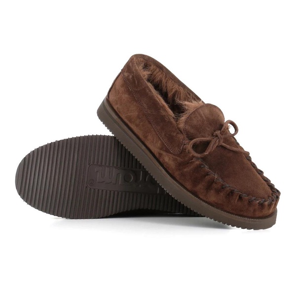 Brown Suede Moccasin Sandals