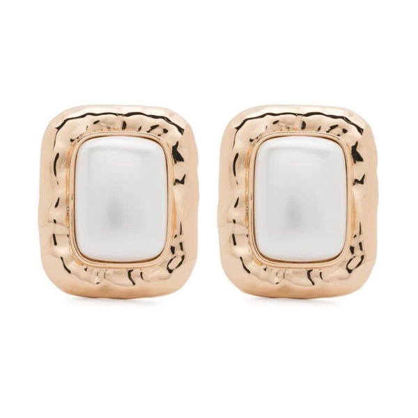 Self-Portrait Mottled' Gold-Plated Brass Earrings