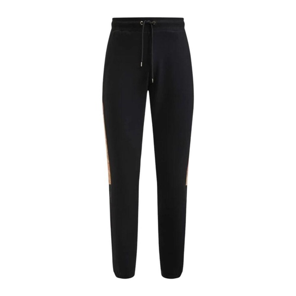 Black Geo Classic Cotton Joggers
