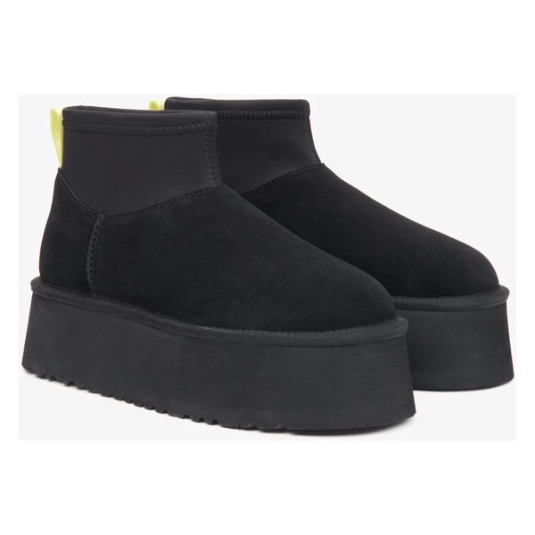 Women's Snow Boots made of Soft Black Velour Estro ER00116624