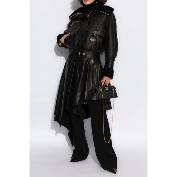 Balmain Shearling Coat with Pockets