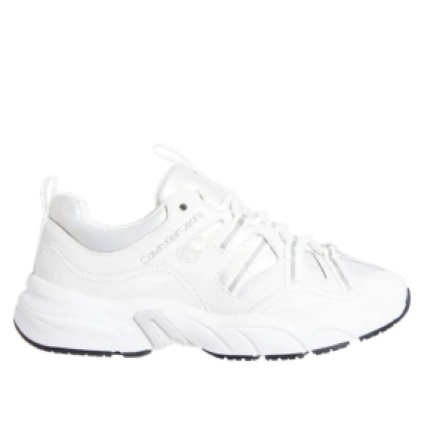 Retro Tennis Laceup Sneakers White