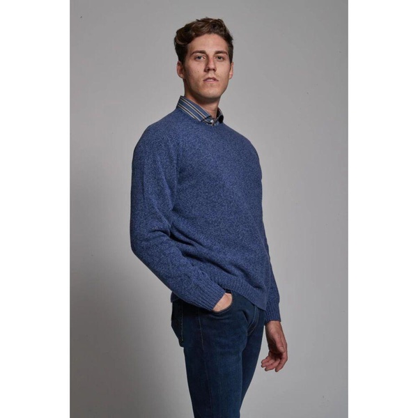 Melange Hammer Sleeve Crewneck
