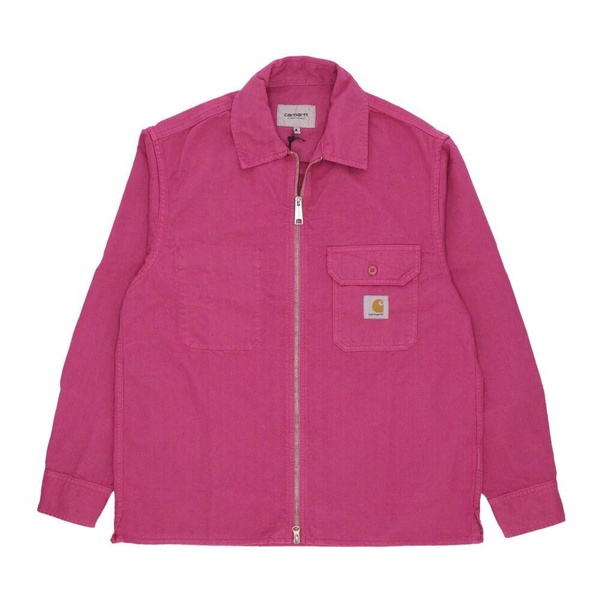 Magenta Shirt Jacket Lightweight Cotton
