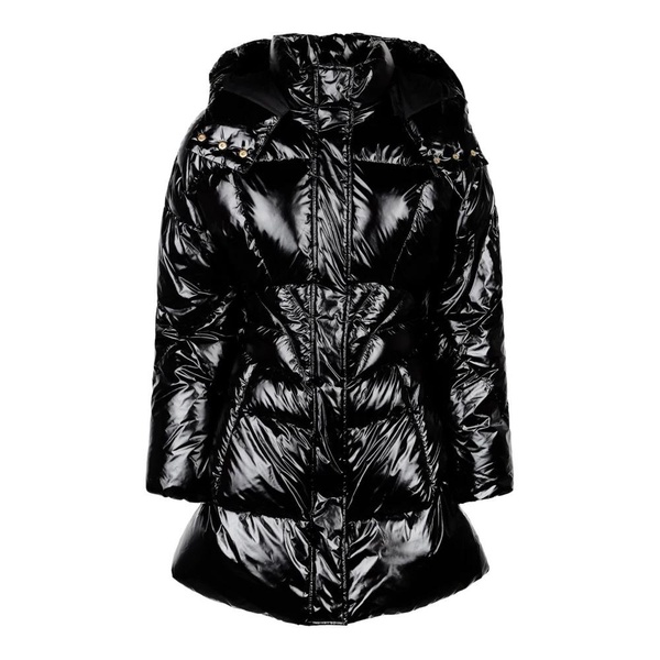 Black Glossy Puffer Jacket