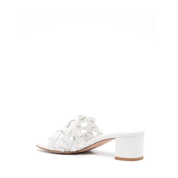 White Leather Multi-Way Strap Sandals