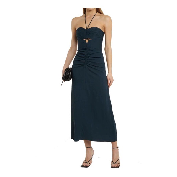 Gray Cut-Out Maxi Dress