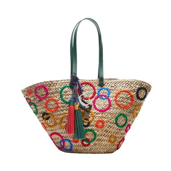Multicolor Circles Charm Bag