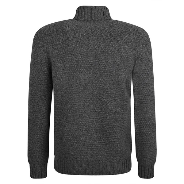 Anthracite Sweater Dolcevita Aran Tubico
