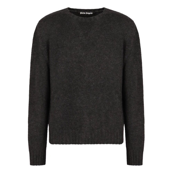 Contrast Logo Wool Blend Pullover